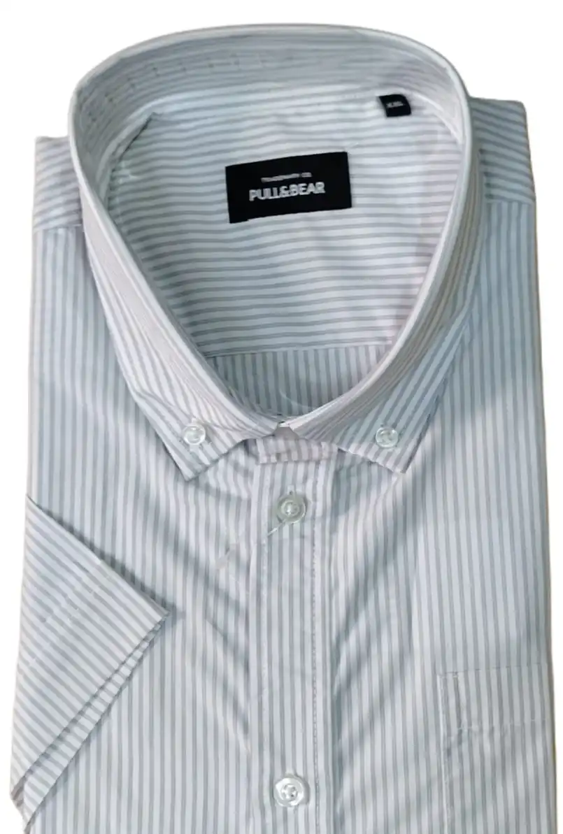 Original Export Pull Bear Half Sleeve Cotton Shirt